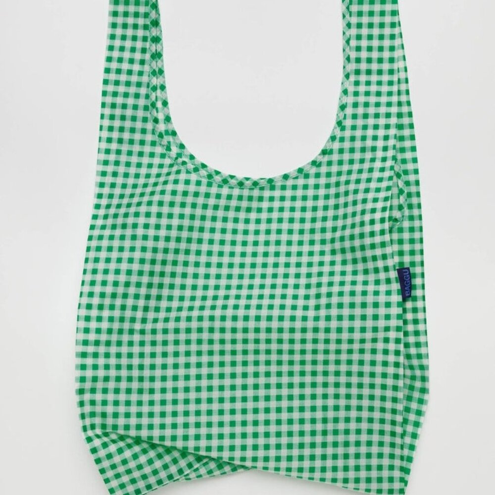 NWT Standard Baggu - Green Gingham - Picture 3 of 4